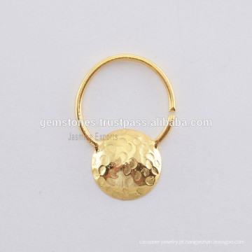 Designer Nose Ring Jóias Fabricante, Handmade Gold Plated Septum Nose Ring Body Jewelry